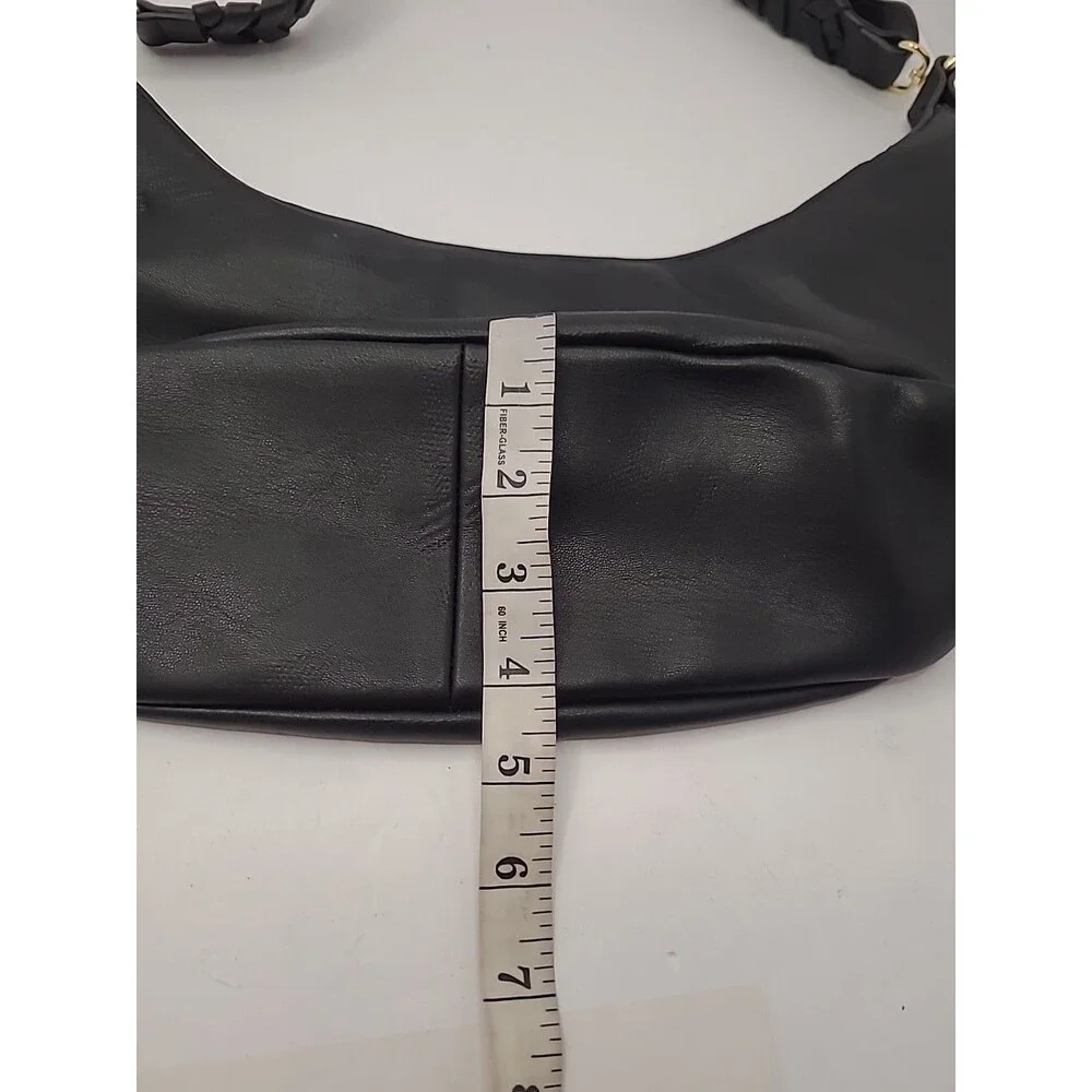 Zola Black Purse Vegan Leather Crescent Crossbody or Shoulder Bag Jules Kae.